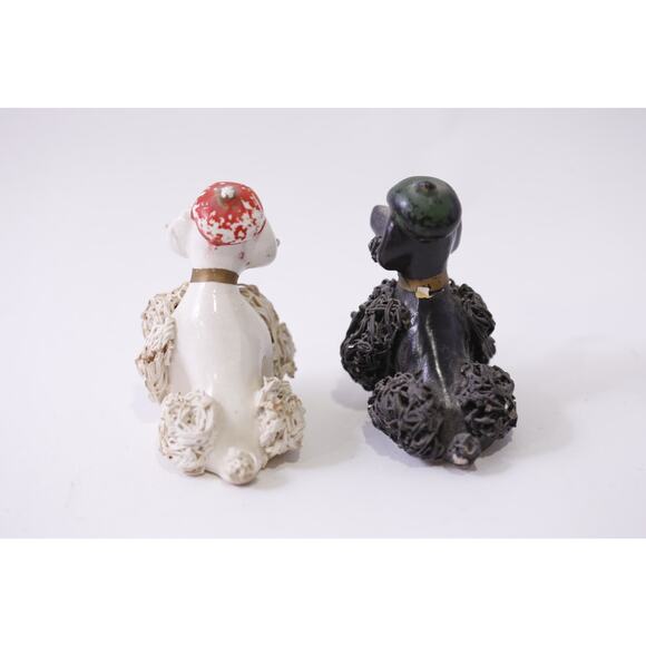 Spaghetti Poodle, Figurine, Lot, Ceramic, Small, White, Black, ~ 250827-WH 561 - Picture 2 of 3